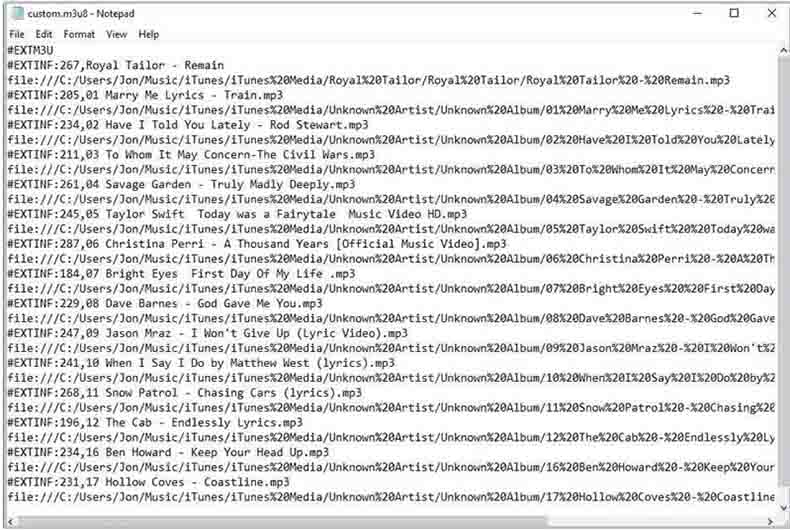 m3u8 file